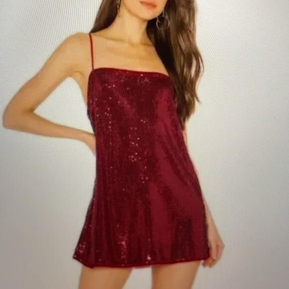 Free People Dresses & Skirts - Free People NEW red time to shine slip dress sz L
